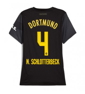 Borussia Dortmund Nico Schlotterbeck #4 Bortatröja Dam 2024-25 Kortärmad
